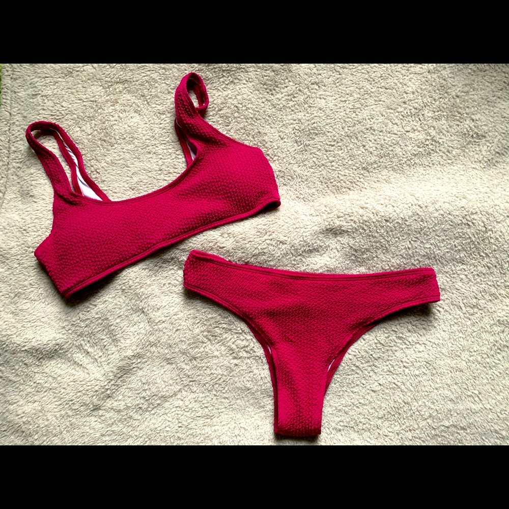 Maroon bikini